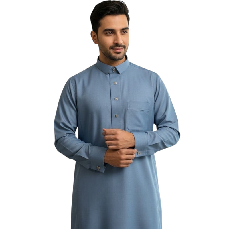 AlHelo Thobe Sky blue-     ثوب الحلو سماوي