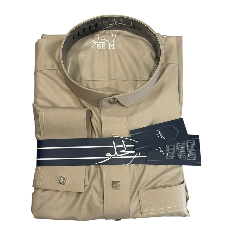 AlHelo Thobe Sand-     ثوب الحلو بيج