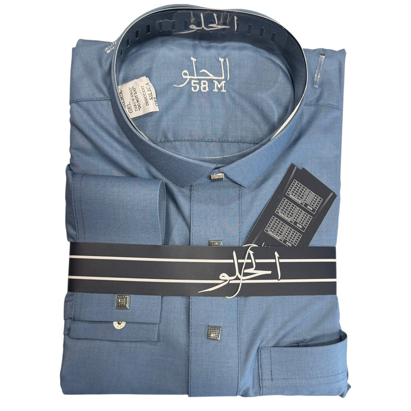 AlHelo Thobe Sky blue-     ثوب الحلو سماوي