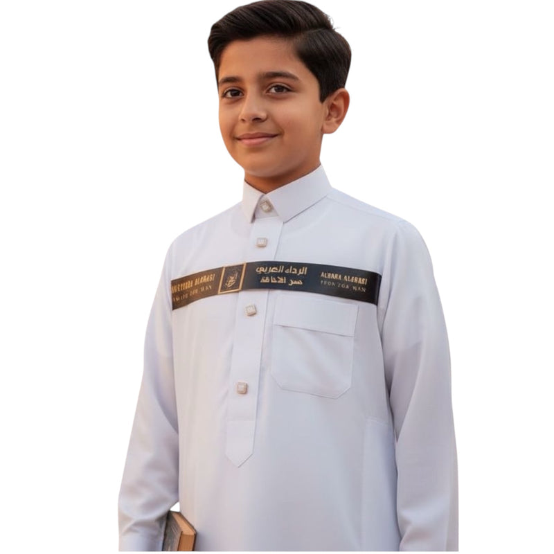 Boys THOBE - White-   ثوب ولادي الرداء الأبيض