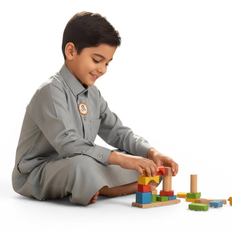 Boys THOBE Qotni - RA1125-   ثوب ولادي قطني