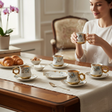 Turkish Coffee Cups Set 6 pcs  - طقم فناجين قهوة تركية