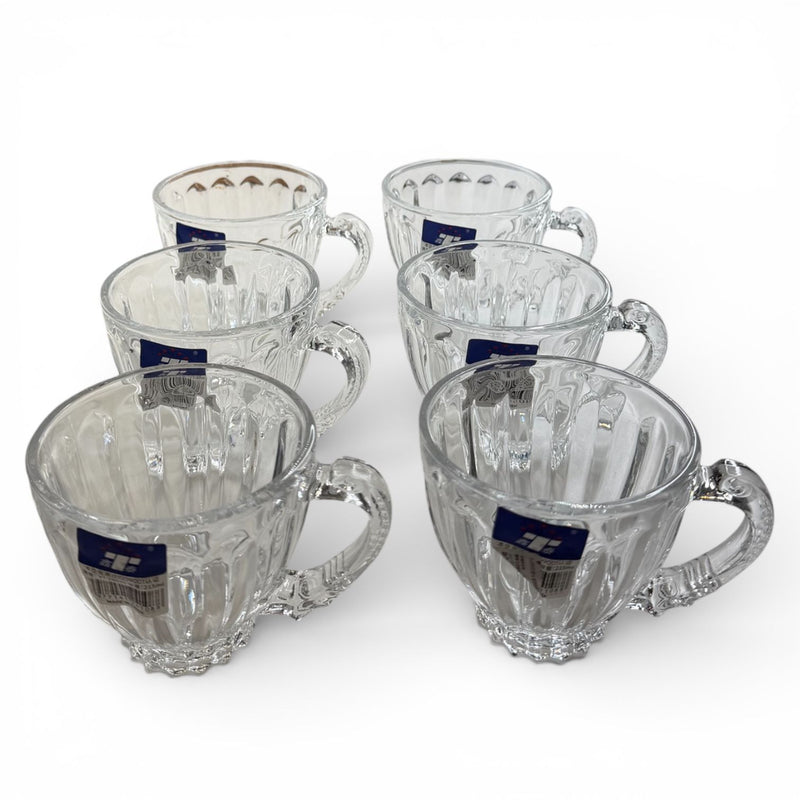Tea Glass Cups - Set of 6 pcs -  طقم كاسات شاي زجاج