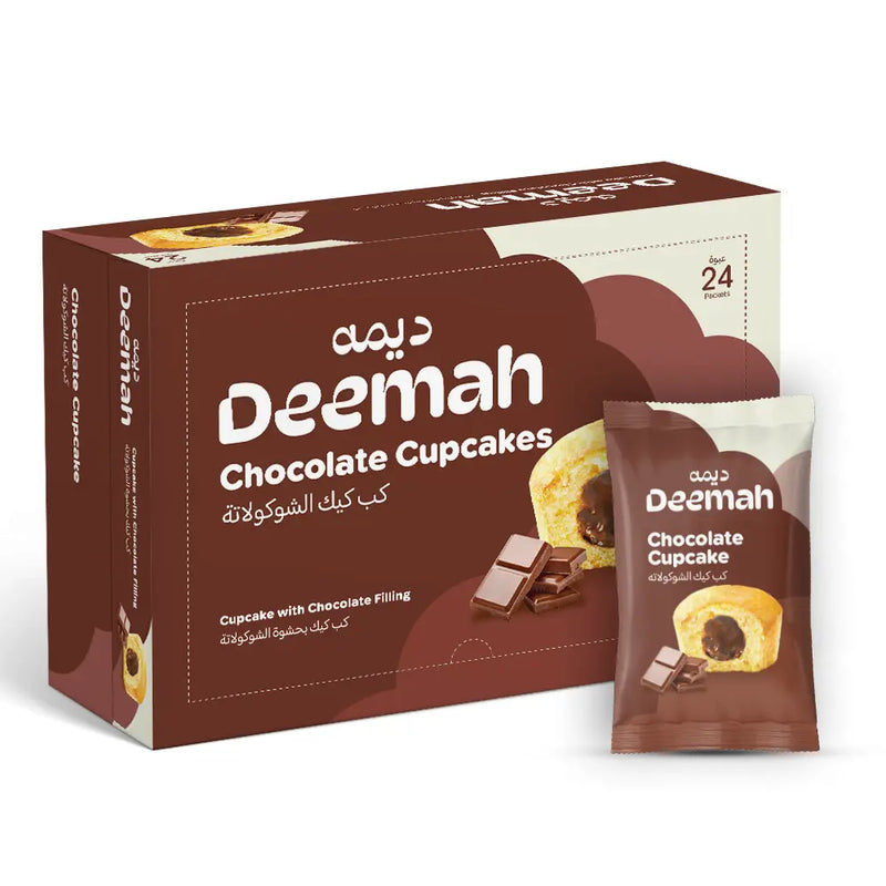 Deemah Chocolate Cupcake 12pk- كب كيك بالشكولاتة ديمه