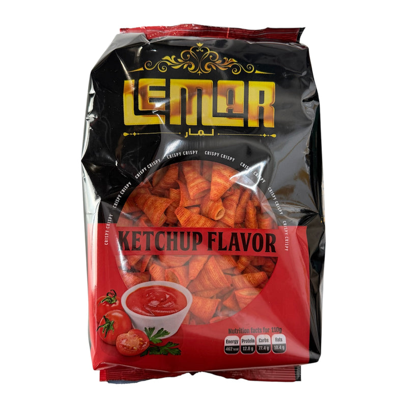 Lemar crispy corn cone ketchup flavor -400 G- لمار طرابيش مقرمشة بنكهة الكاتشب