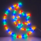 Ramadan Moon Led Light Mix Color -Rmd44- زينة قمر رمضان ضوئية ملون Extra Large 23 * 20 Inch