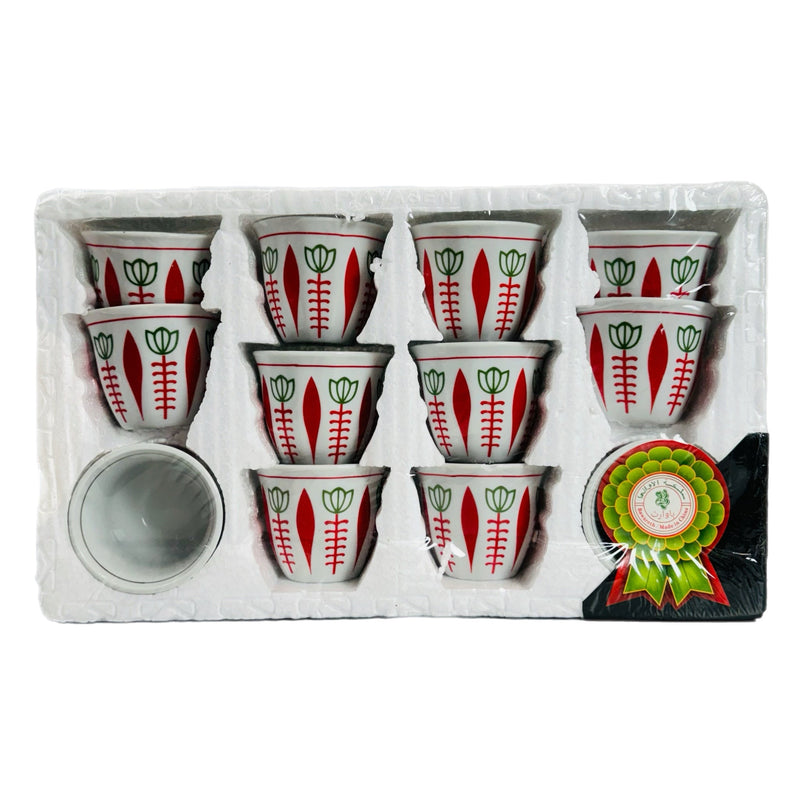 Arabic Coffee Cups - 12 Pcs طقم فناجين قهوة عربية