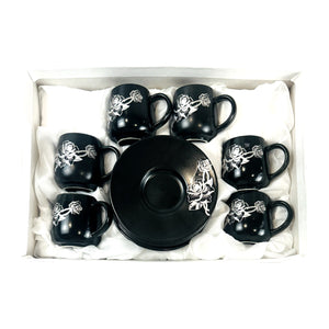 Turkish Coffee Cups Set 12 pcs - K4 - طقم فناجين قهوة تركية