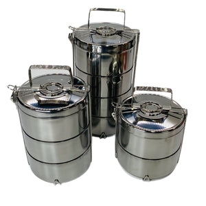 Tier Stainless Steel Lunch Box Tiffin Carrier Set -