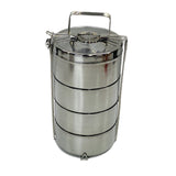 Tier Stainless Steel Lunch Box Tiffin Carrier Set - 4 Tiers