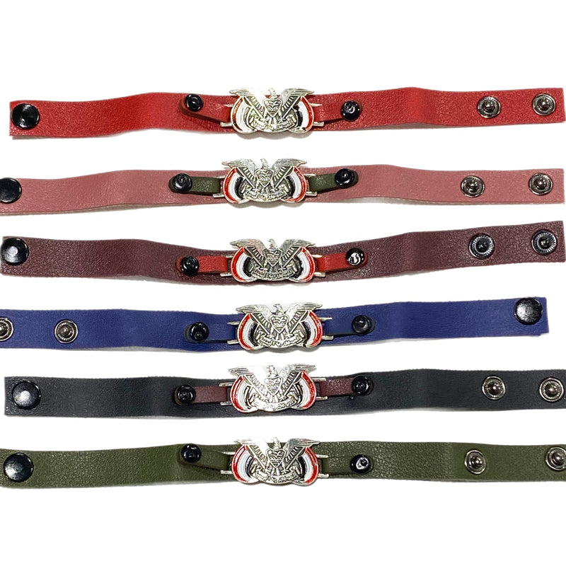 Yemeni Leather Bracelet- Black