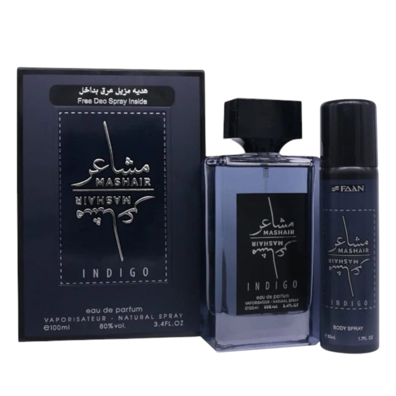 FAAN MASHAIR, INDIGO, EAU DE PARFUM, FREE DEO SPRAY INSIDE