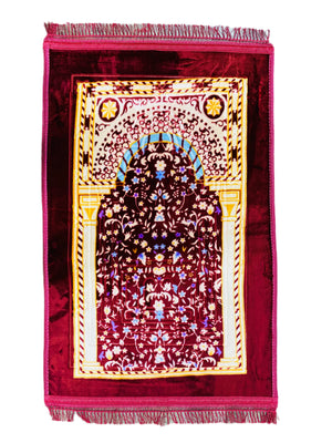 Comfortable Prayer Rug With Sponge Layer- Red