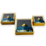 Tray Box Set 3 Pcs Al-Aqsa Mosque Ramadan -Rmd56- طقم تقديم قطع صورة المسجد الأقصى