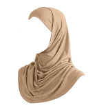 2 pc Cotton Hijab Beige - حجاب قطعتين بيج قطن