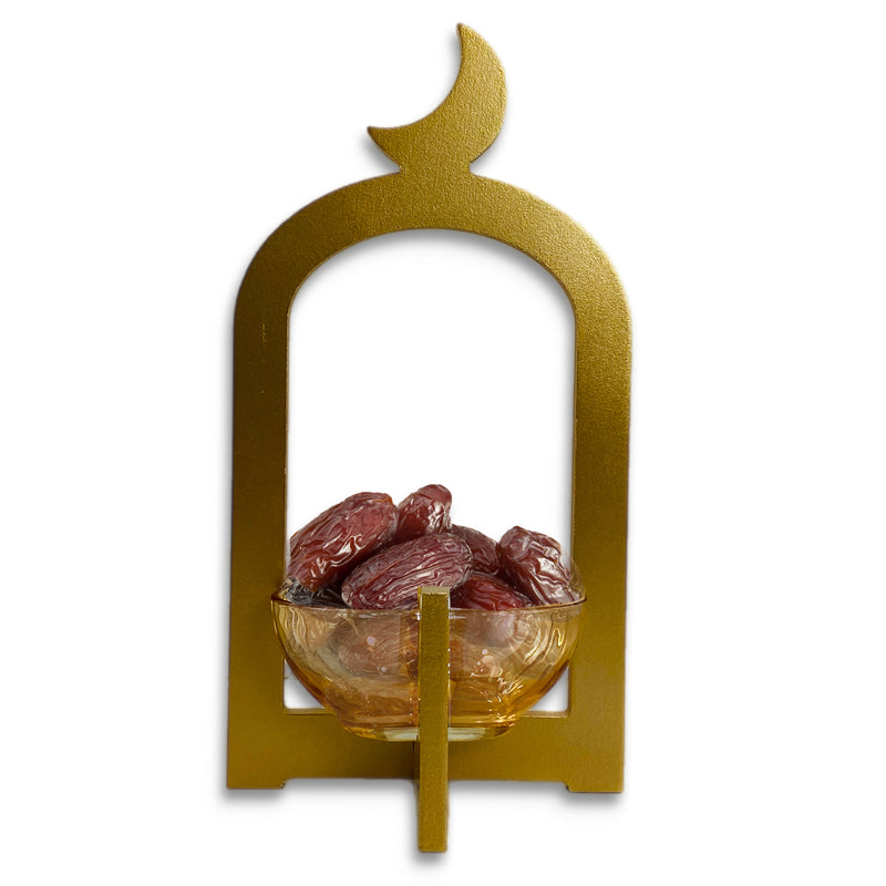 Ramadan Fancy Dates Plate With Holder -Rmd39- طبق تقديم تمر مع حامل