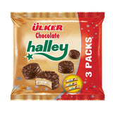 Ulker Halley Chocolate Marshmallow Biscuits 3Pk - Grocery