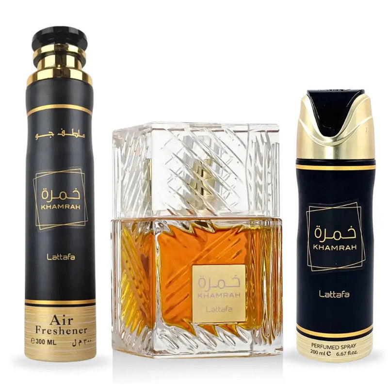 Khamrah Perfume 3pc Gift Set - عطر خمرة
