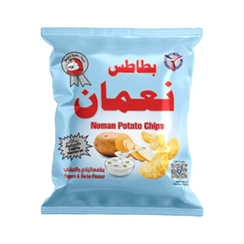 Noman Potato Chips -  بطاطس نعمان بنكهة الزبادي والأعشاب
