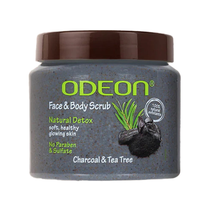 Odeon Scrub- Charcoal & Tea Tree- كريم فرك الجسم