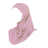 2 pc Cotton Hijab Pink- حجاب قطعتين وردي قطن