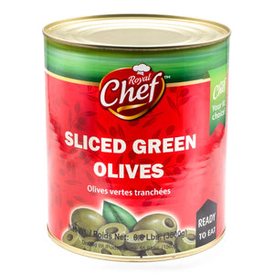 Royal Chef- Sliced Green Olives  6lb - زيتون أخضر شرائح