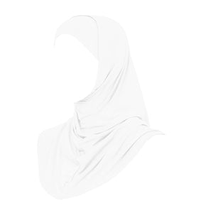 2 pc Cotton Hijab White - حجاب قطعتين أبيض قظن